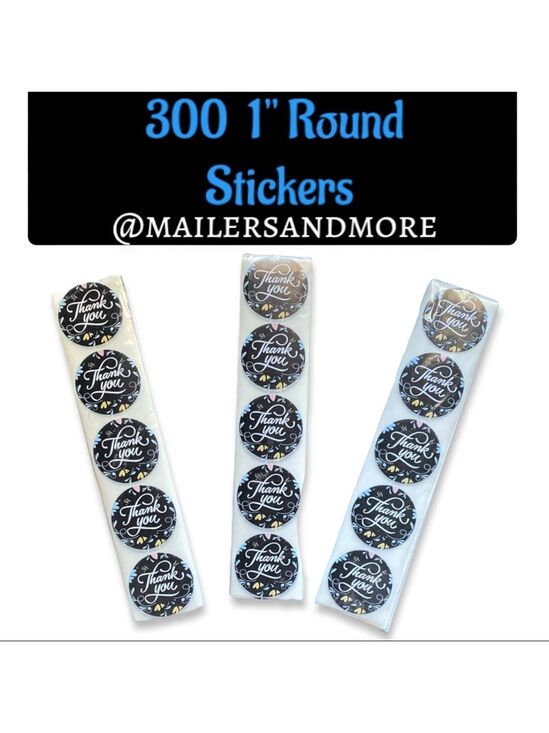 Mailers And More Other - 300 Pack of 1" Round Pizzazz Stickers "Thank you" PRICE IS FIRM